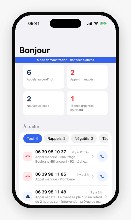 AlloMap iPhone app Today screen