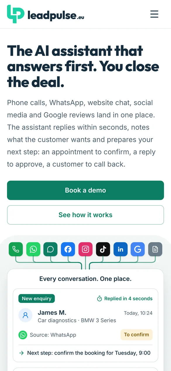leadpulse.eu on a phone